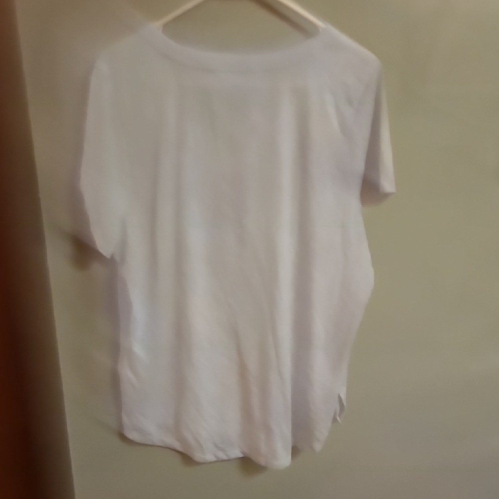 Athleta Light Blue Relaxed Short Sleeve T-Shirt - Picture 6 of 6